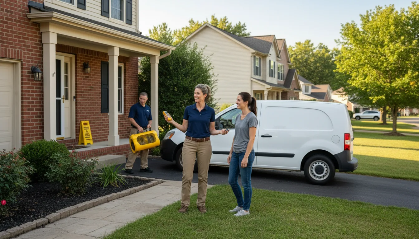 Residential water damage restoration in Lansing, IL